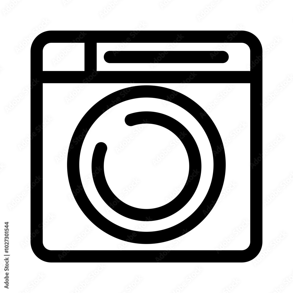 Bathroom washing machine - clean and modern bathroom icon Bathroom washing machine - clean and modern bathroom icon