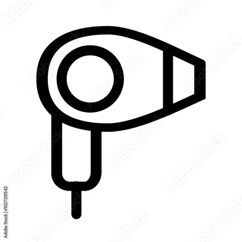 Bathroom hairdryer - clean and modern bathroom icon