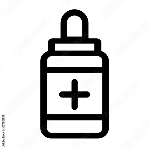 Bathroom ear drops - clean and modern bathroom icon