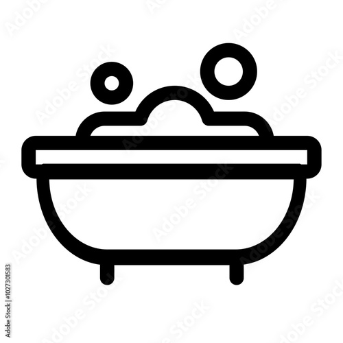 Bathroom spa bathtub - clean and modern bathroom icon
