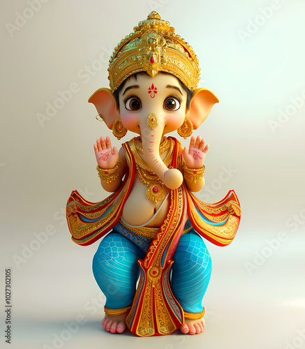 3d, hindu god ganesh.