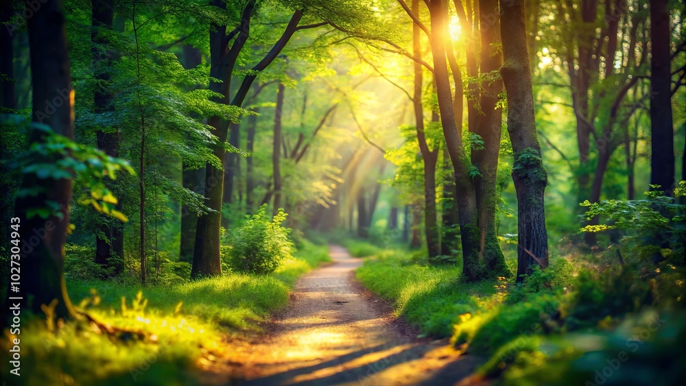 A sunlit enchanted forest pathway, captured in tilt-shift photography, invites nature lovers to explore its vibrant colors and whimsical charm through a dreamlike perspective. A sunlit enchanted forest pathway, captured in tilt-shift photography, invites nature lovers to explore its vibrant colors and whimsical charm through a dreamlike perspective.