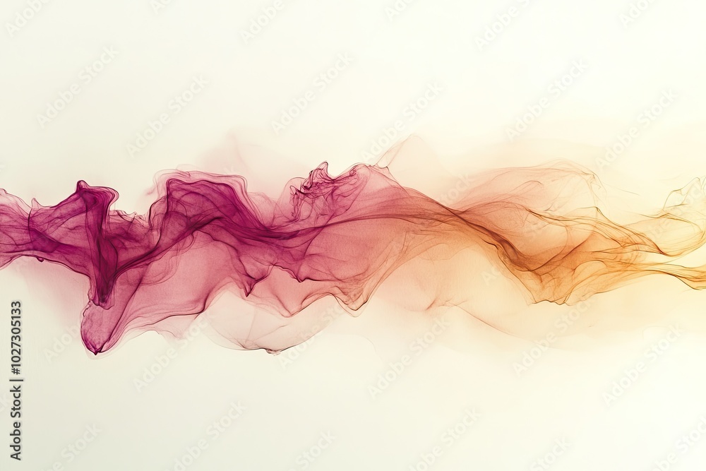 Fototapeta premium Soft gradient of diluted ink with natural watercolor like transitions and light, wispy edges