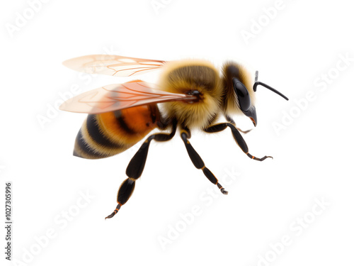 bee on white background