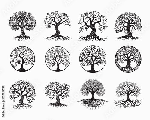 Collection of Tree Of Life Vector illustration - Tree Of Life Clipart Silhouette Clipart