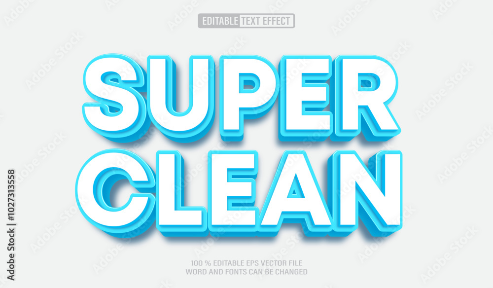 Editable 3d text style effect -Super Clean text effect Template Editable 3d text style effect -Super Clean text effect Template