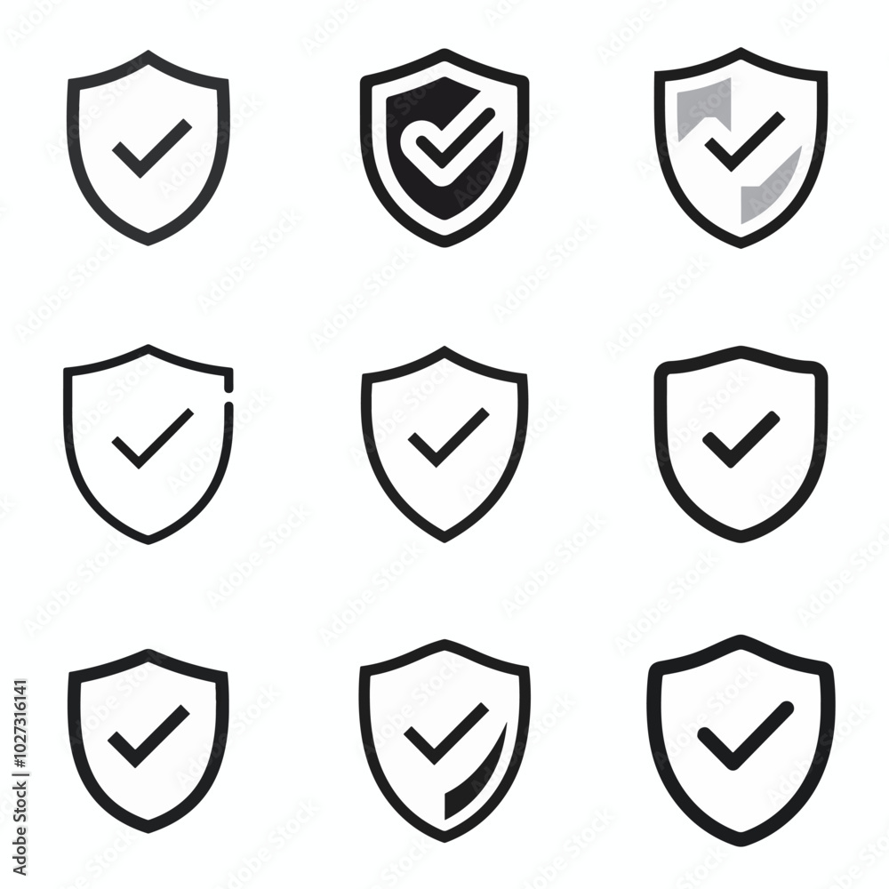 collection of checkmark icon logo on white background collection of checkmark icon logo on white background