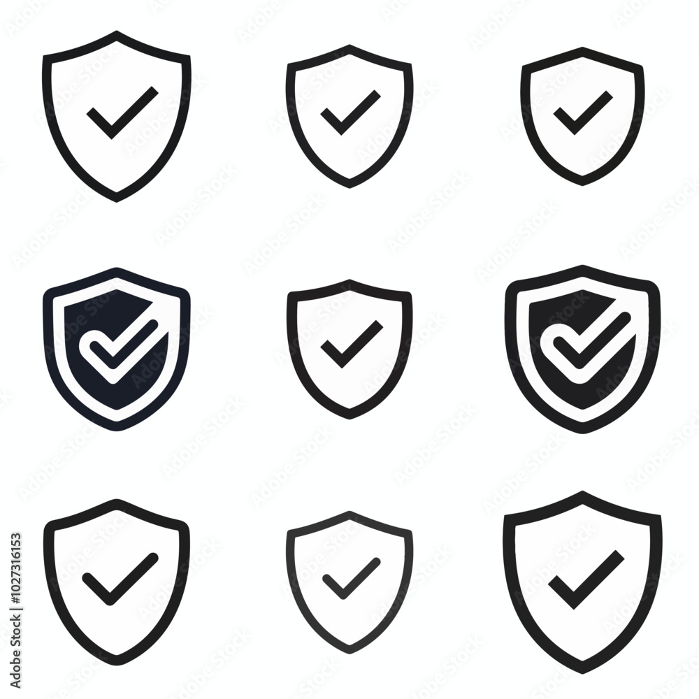 collection of checkmark icon logo on white background collection of checkmark icon logo on white background