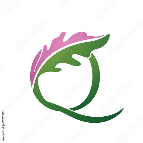 Vector Single Letter Q Nature Logo