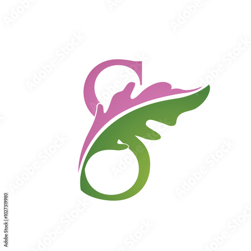 Vector Single Letter S Nature Logo