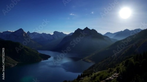 Enchanted Moonlit Mountains: A Serene Nightscape