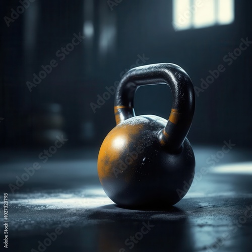 kettlebell on the gym floor