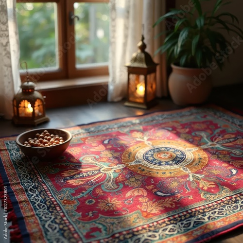 prayer mat carpet on floor