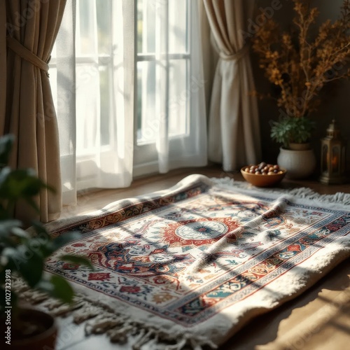 interior prayer mat of a room