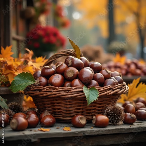 chestnuts in a basket