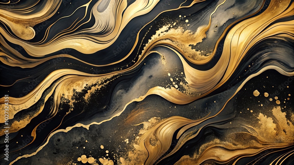 Elegant black and gold hand-painted textures enhance modern design projects with a stylish and sophisticated touch, perfect for adding visual interest and luxury appeal. Elegant black and gold hand-painted textures enhance modern design projects with a stylish and sophisticated touch, perfect for adding visual interest and luxury appeal.