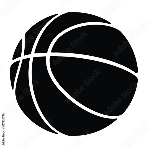 Dynamic Basketball Vector Silhouette Design Perfect for Sports Graphics and Merchandise