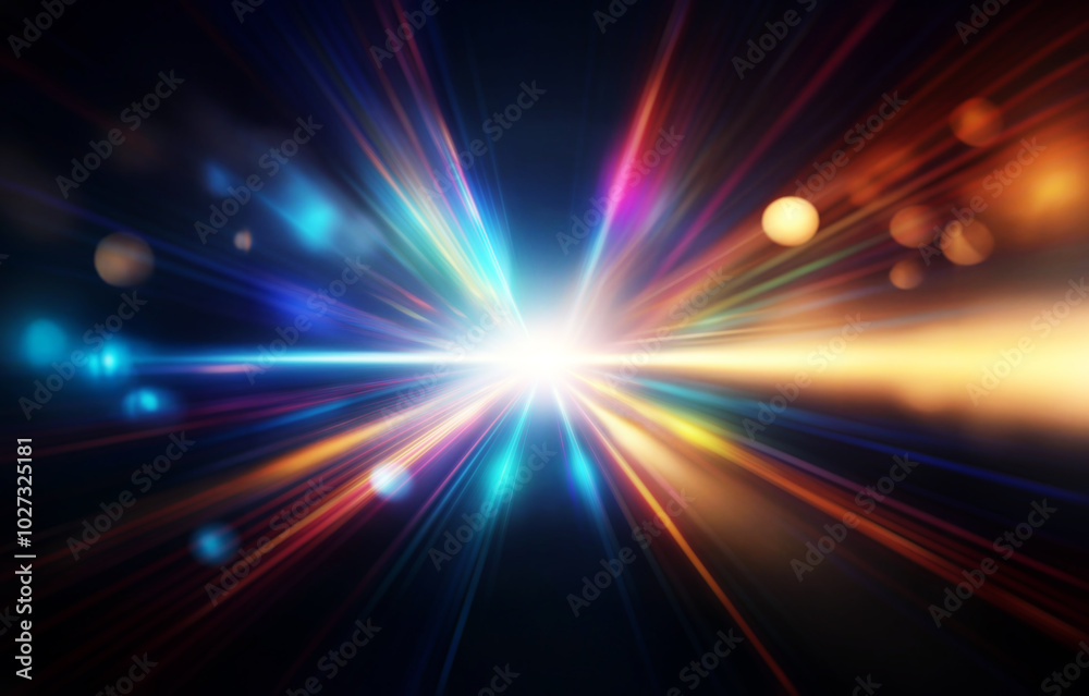 Abstract background with a burst of colorful light emanating from the center. Abstract background with a burst of colorful light emanating from the center.