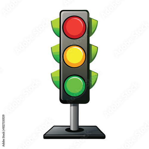 Traffic Light vector illustration.