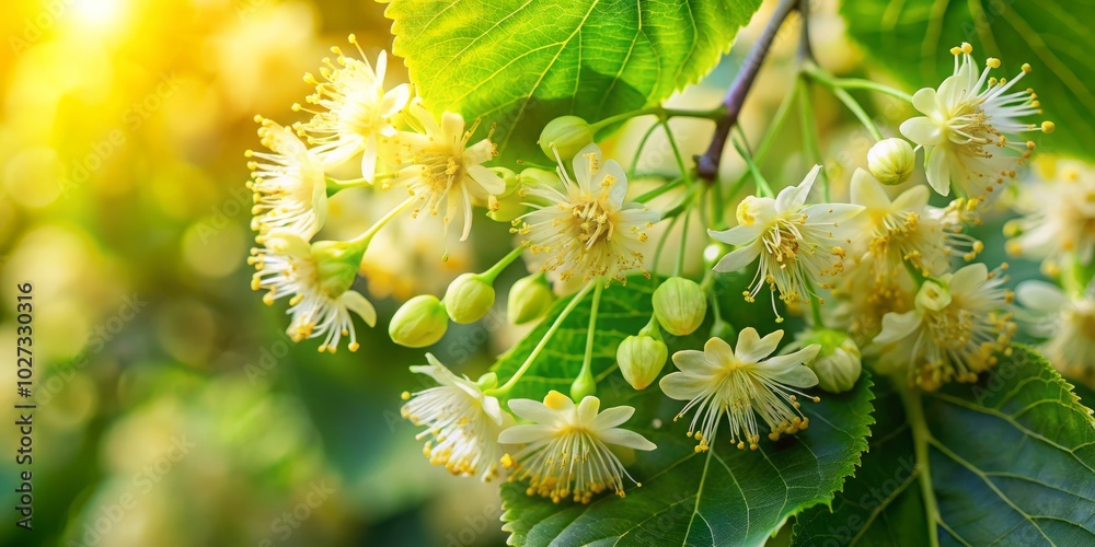 Explore the beauty of Tilia tree blossoms in spring through stunning macro photography, capturing the delicate details of these enchanting flowers in full bloom. Explore the beauty of Tilia tree blossoms in spring through stunning macro photography, capturing the delicate details of these enchanting flowers in full bloom.