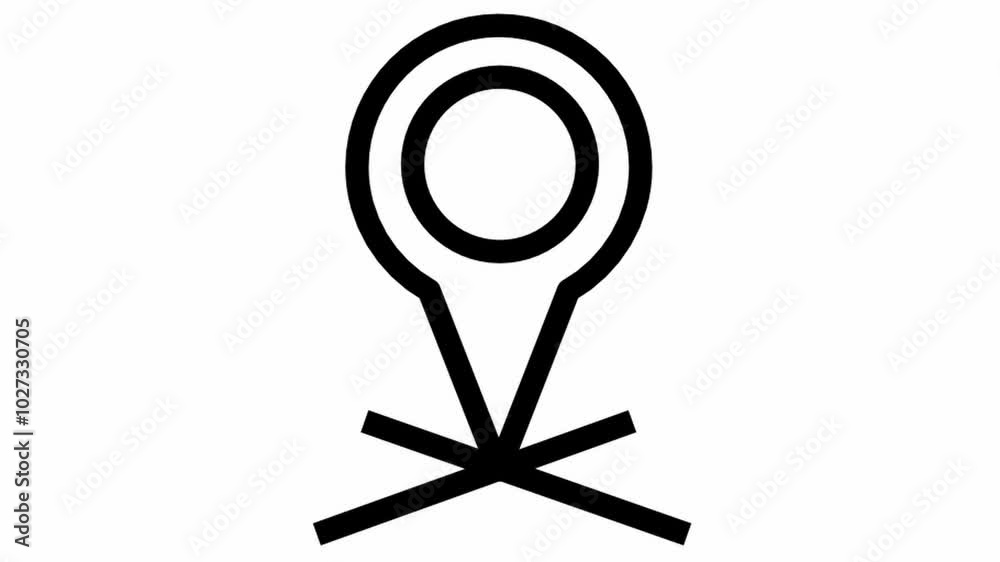 Modern Location pin animated icon - location and navigation motion design Modern Location pin animated icon - location and navigation motion design