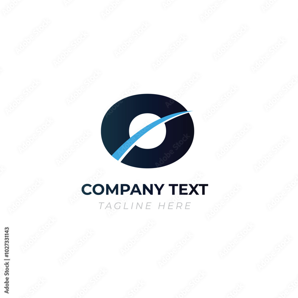 O Shaped blue steak a Unique and Memorable Logo for business O Shaped blue steak a Unique and Memorable Logo for business