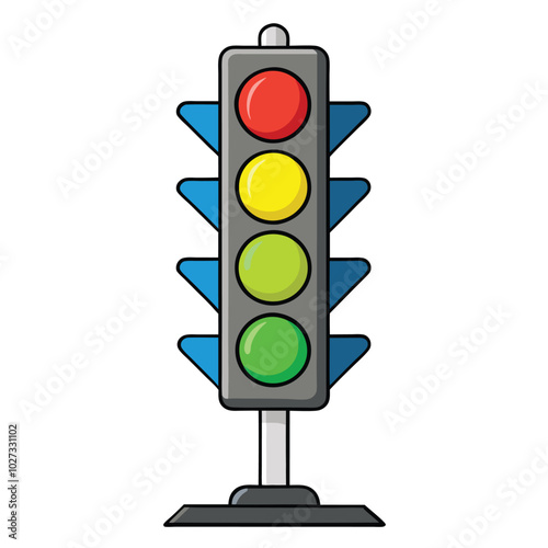 Traffic Light vector illustration.