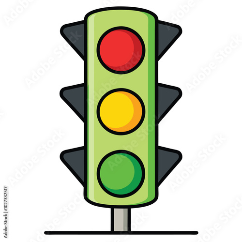 Traffic Light vector illustration.