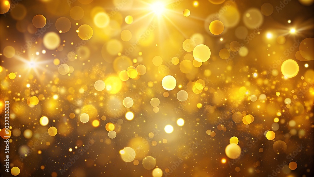 A cheerful abstract background with yellow bokeh highlights and gentle lighting A cheerful abstract background with yellow bokeh highlights and gentle lighting