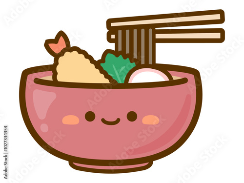 年越し蕎麦のベクターイラスト07