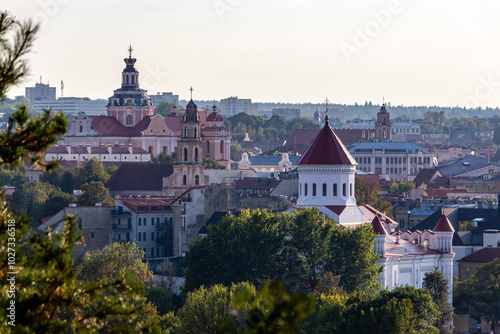 Blick vom Berg der drei Kreuze über die Stadt Vilnius, Litauen