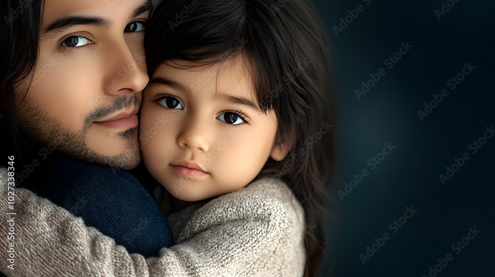 Child and adult embracing Child and adult embracing