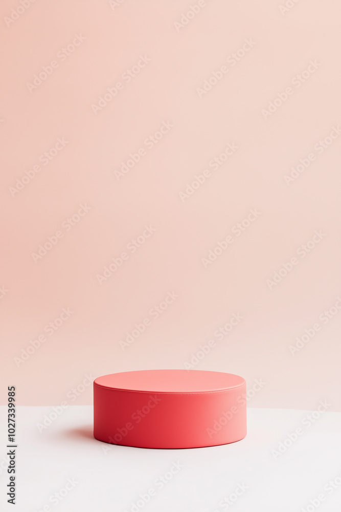 Red background product display stand Red background product display stand