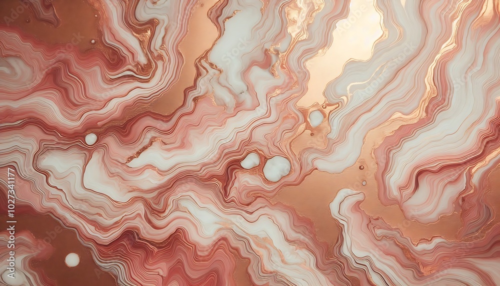 Naklejka premium pink marble texture background with gold veins,generative ai