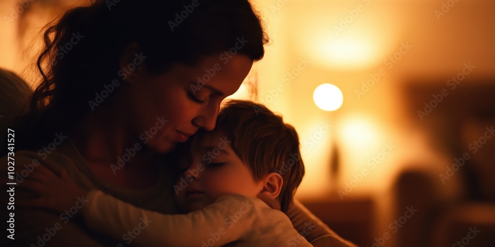 A tender moment captured between a mother and child, illuminated by the warm glow of soft lighting, evokes feelings of love, comfort, and security. A tender moment captured between a mother and child, illuminated by the warm glow of soft lighting, evokes feelings of love, comfort, and security.