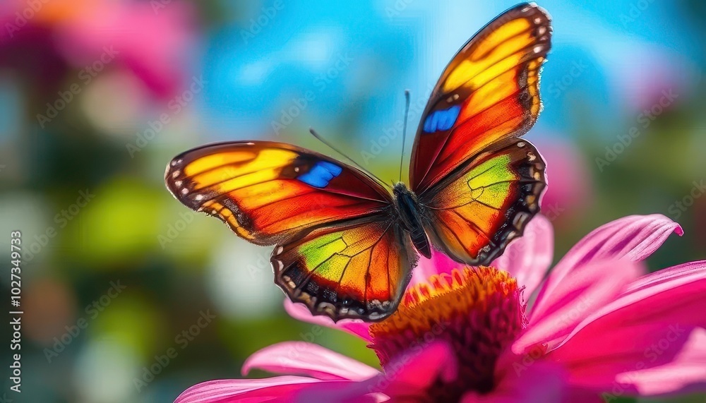 butterfly on flower butterfly on flower