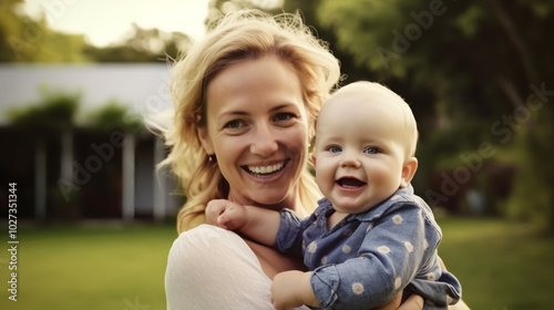 mother and baby.