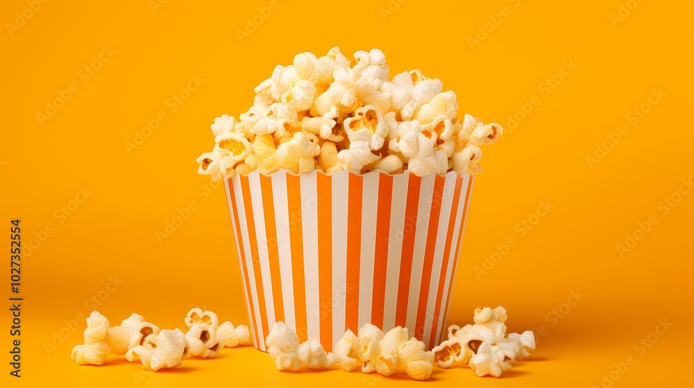 A fresh and enticing bowl of buttery popcorn for movie lovers. A fresh and enticing bowl of buttery popcorn for movie lovers.