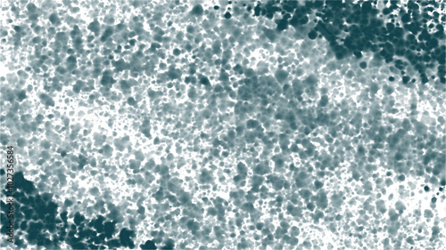 Abstract close-up of textured surface with bubbles and patterns in blue and white tones