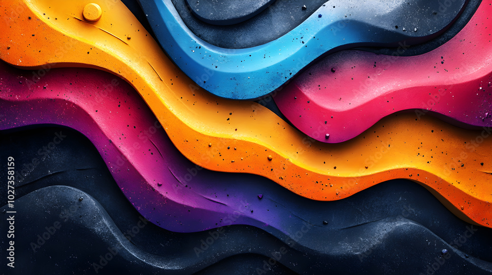 Obraz premium The abstract background is contrasted with bright colors and looks lively.