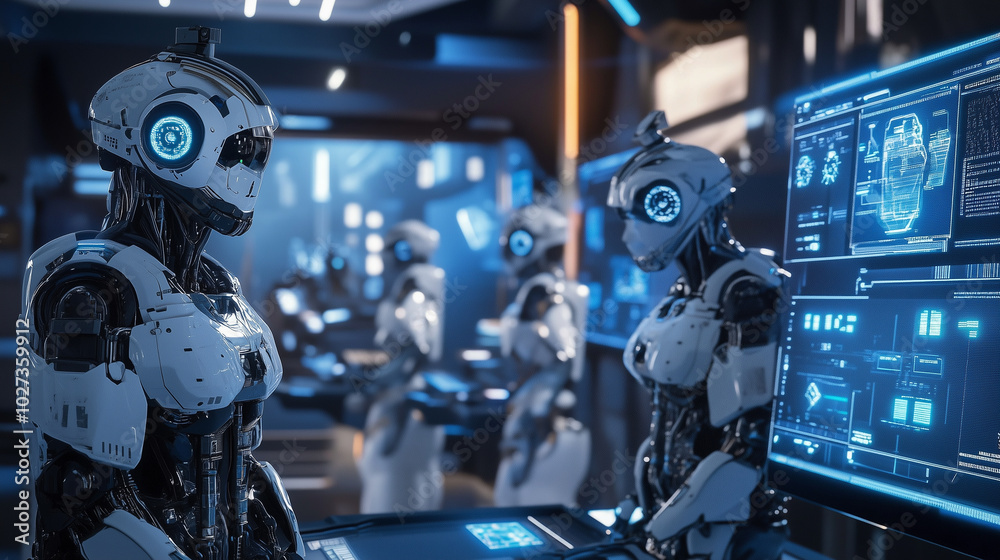 Fototapeta premium 未来のAIオペレーション