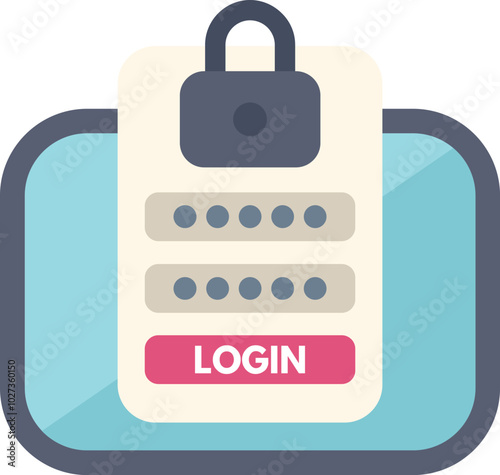 Login form with password and username fields requesting user login details on computer screen