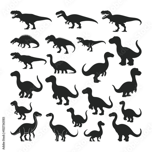 Dinosaur SVG, T-Rex Vector file for Cricut, Dinosaur Silhouette, Dinosaurs Bundle clipart, Stegosaurus svg, Brachiosaurus, Triceratops 