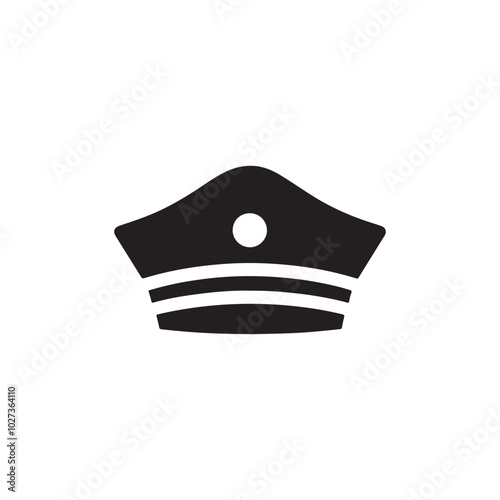 police cap,Pictogramme Capitaine, captain hat,pilot cap silhouette vector 