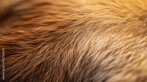 Close-up Macro Shot of Reddish-Brown Fur with Blonde Highlights