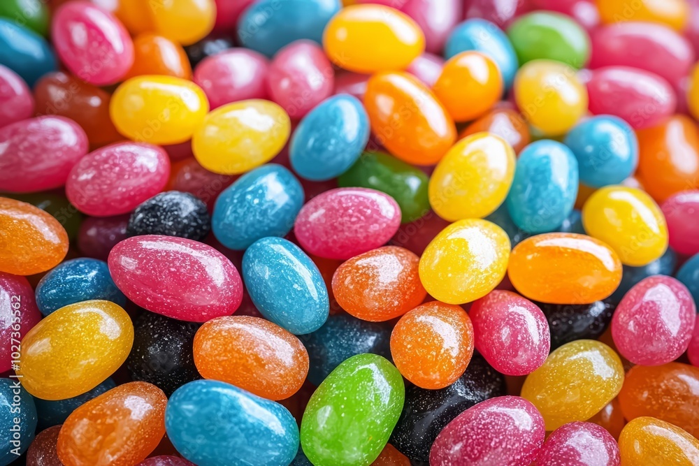 hyper realistic photo of Jelly Beans , copy space, copy space for text, hyper realistic photo of Jelly Beans , copy space, copy space for text,