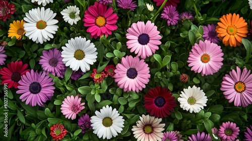 Create an image of a field with Realistic Flowers