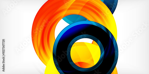 Circles, round elements, ring shapes premium background. Vector Illustration For Wallpaper, Banner, Background, Card, Book Illustration, landing page