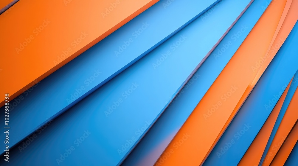 Obraz premium Abstract blue and orange background with lines