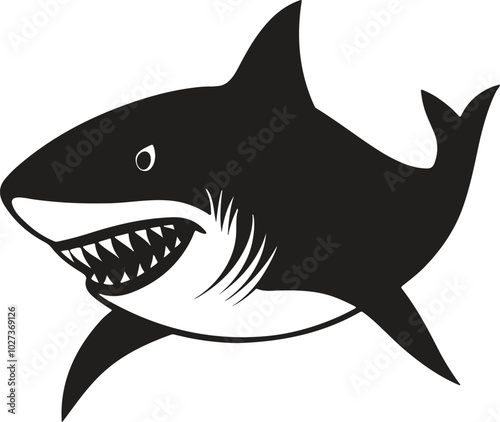 shark isolated on white